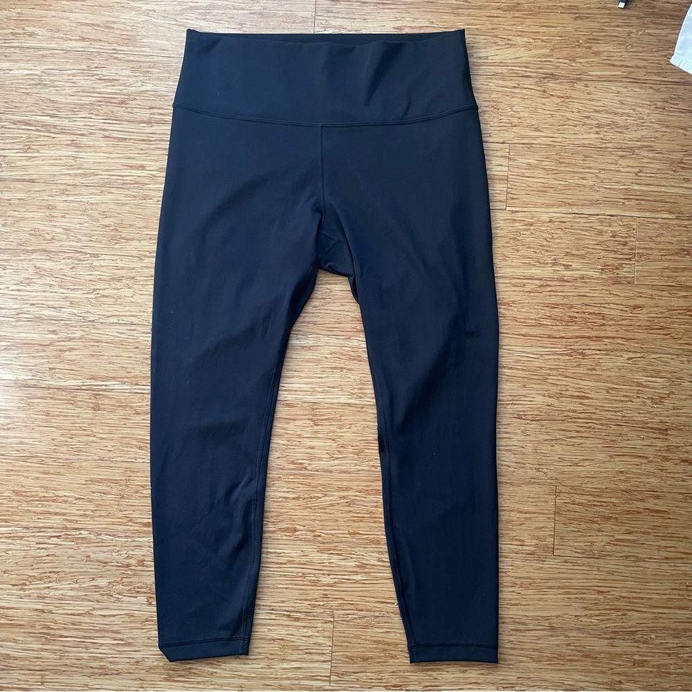 Black Lululemon Wunder Train leggings size 12 25”inseam